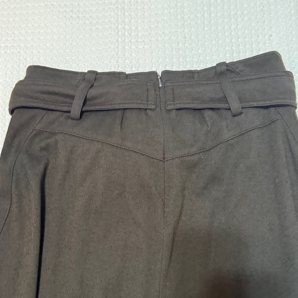 Vince Olive Green Wool Belted Skirt size 6 - Picture 8 of 8